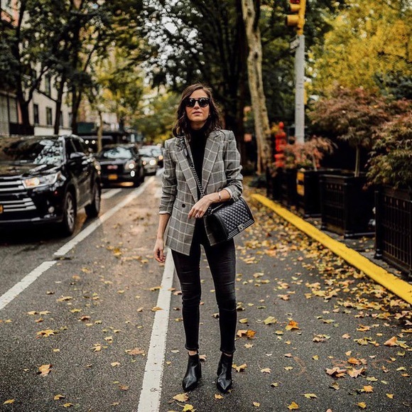 Plaid Double Breasted Blazer - Picture 3 of 3